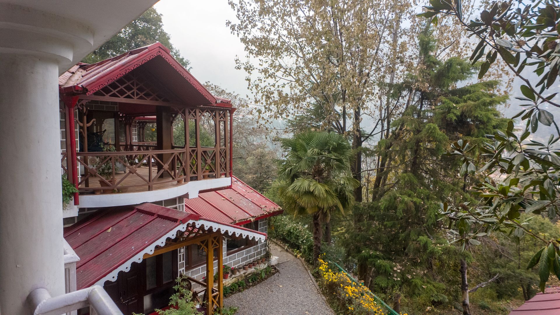 The Hive Cottage historic estate exterior view in Nainital