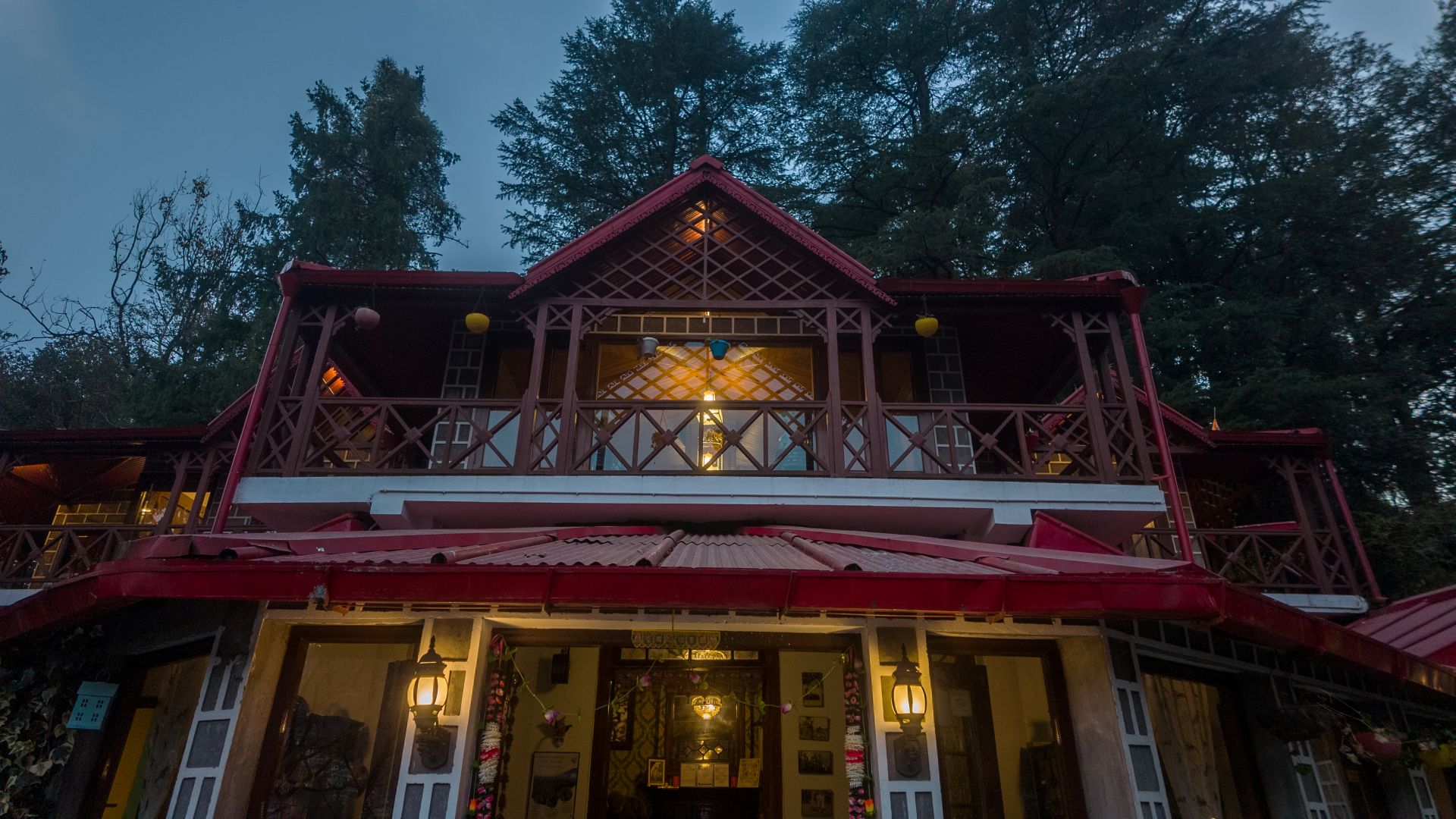 Lush green gardens and colonial architecture at The Hive Cottage Nainital