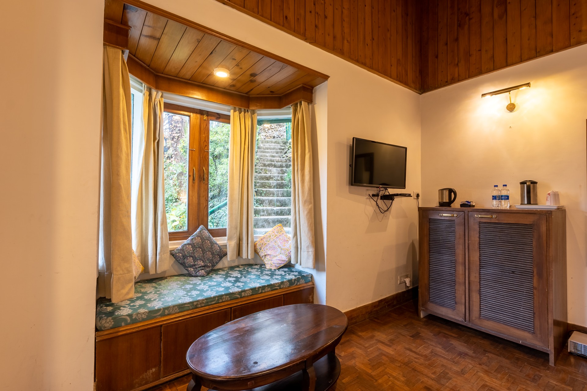 Magnolia A sweeping valley views seating at The Hive Cottage Nainital