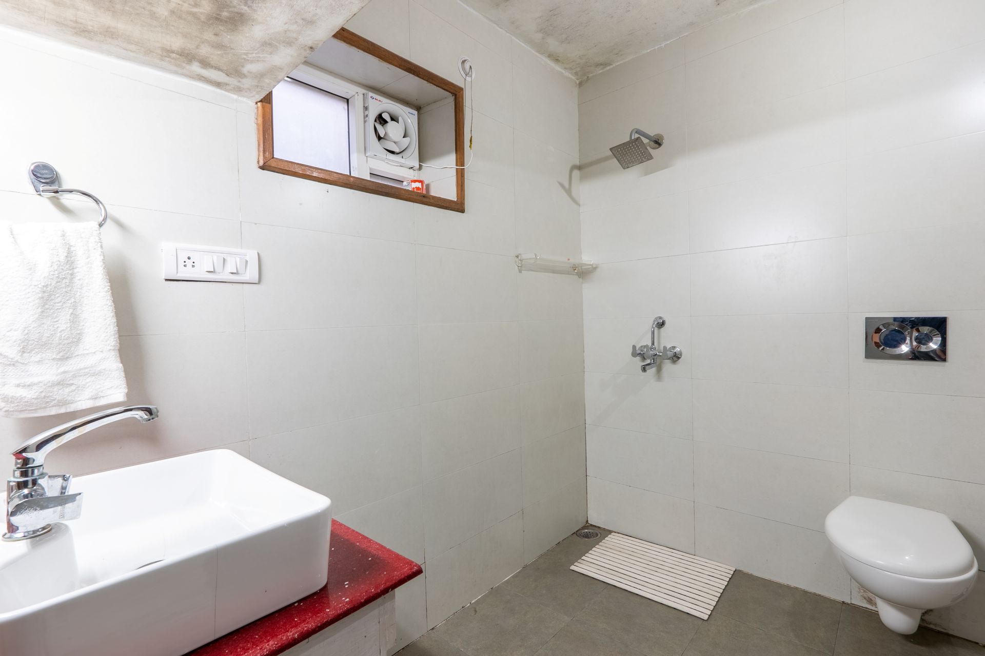 Magnolia B well-appointed bathroom at The Hive Cottage Nainital